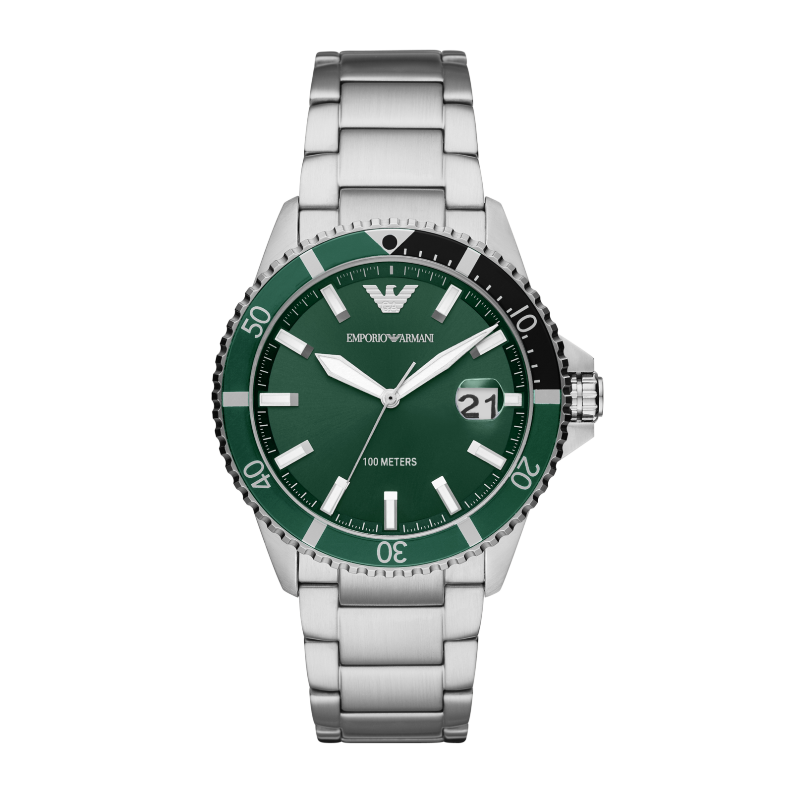 Emporio Armani Mens Chronograph - Green Split Bezel – AR11338