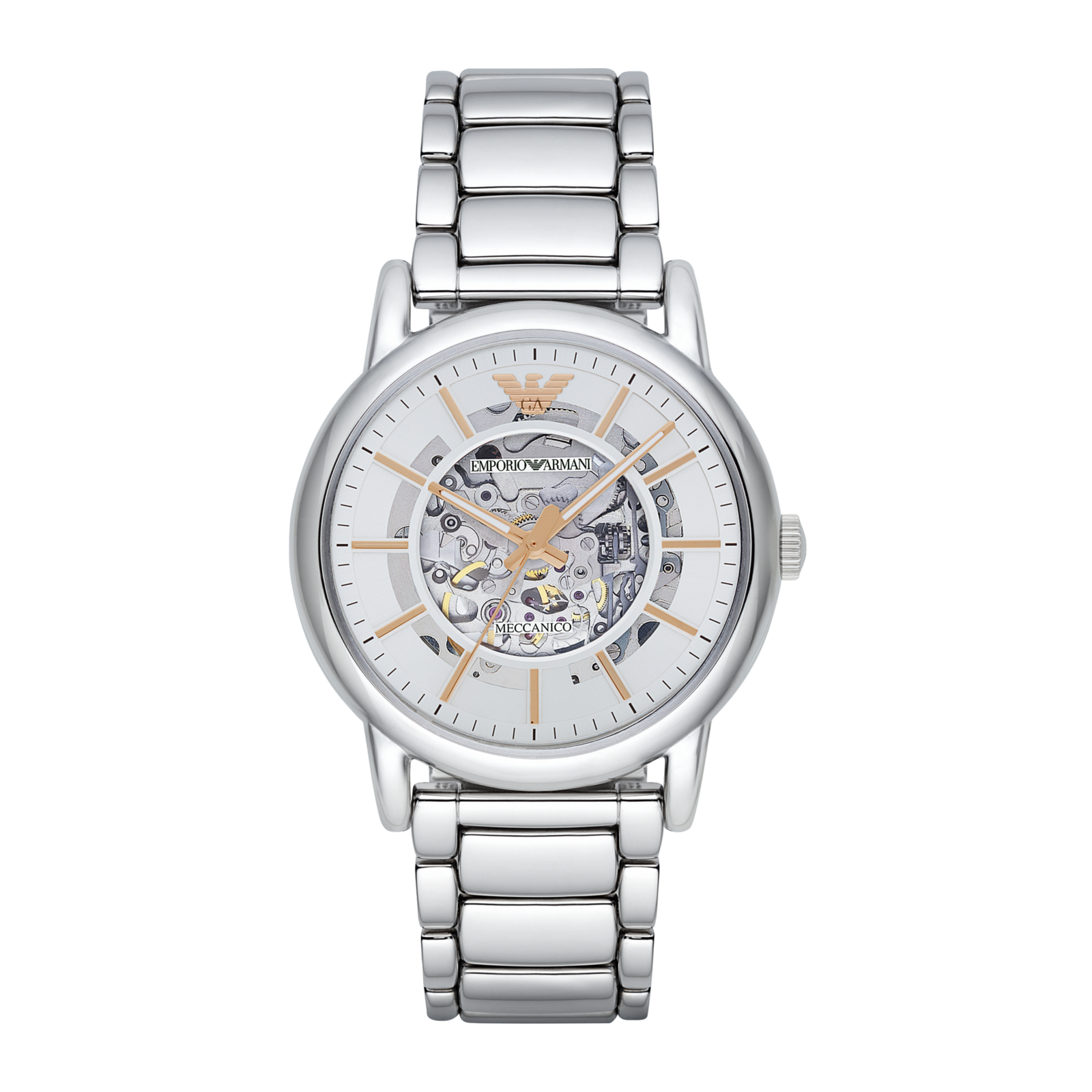 Emporio Armani Meccanico Automatic watch - Steel/White – AR1980
