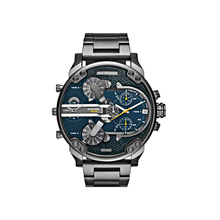 Diesel Mr Daddy 2.0 Gunmetal Stainless Steel Men's Watch - Blue Face
