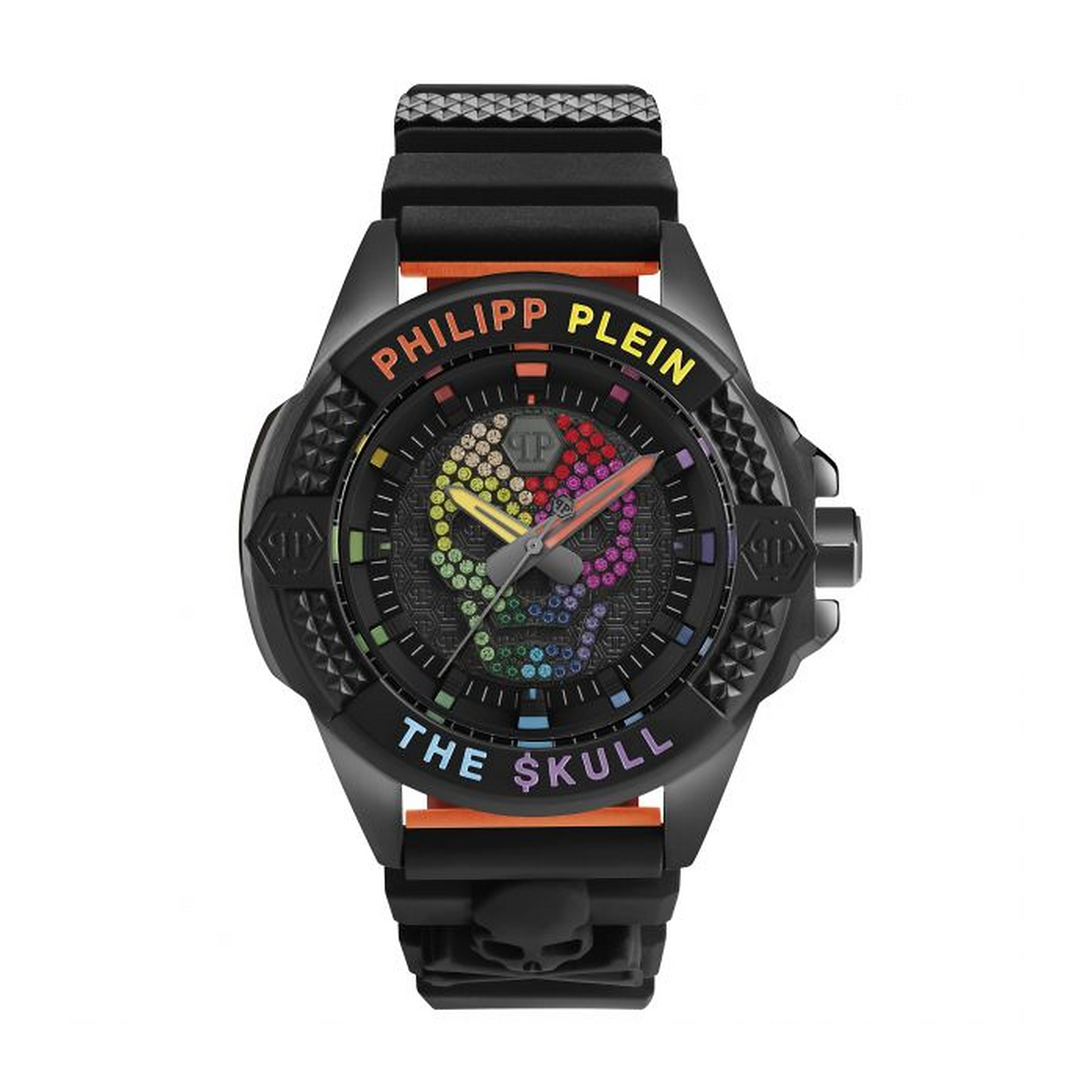 Philipp Plein The Skull Black Crystal Dial Silicone Strap Watch – PWAAA1121