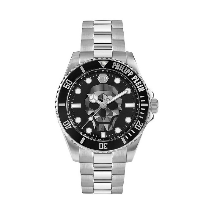 Philipp Plein The Skull Diver Black Dial Stainless Steel Watch