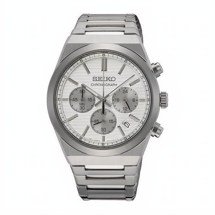 Seiko Conceptual Silver Quartz Chronograph Watch