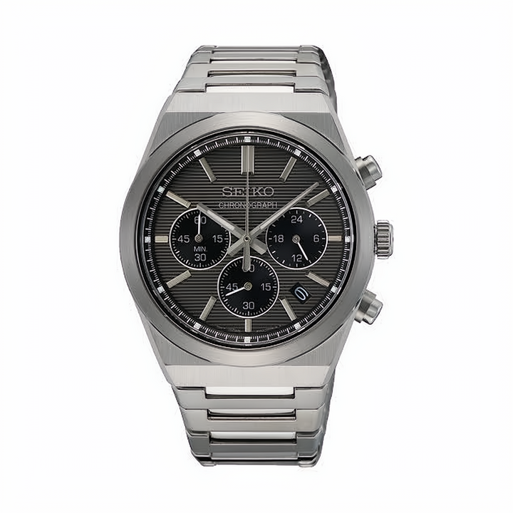 Seiko Conceptual Grey Quartz Chronograph Watch