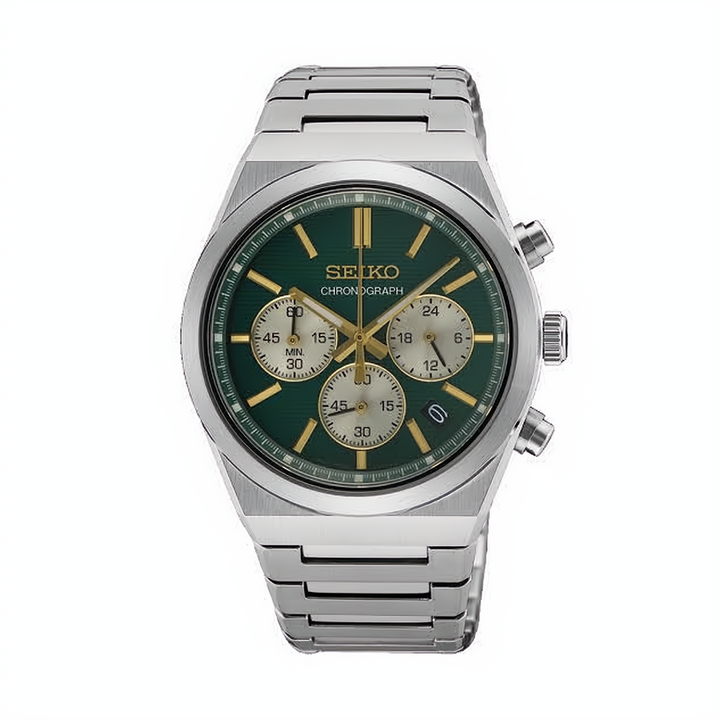 Seiko Conceptual Green Quartz Chronograph Watch